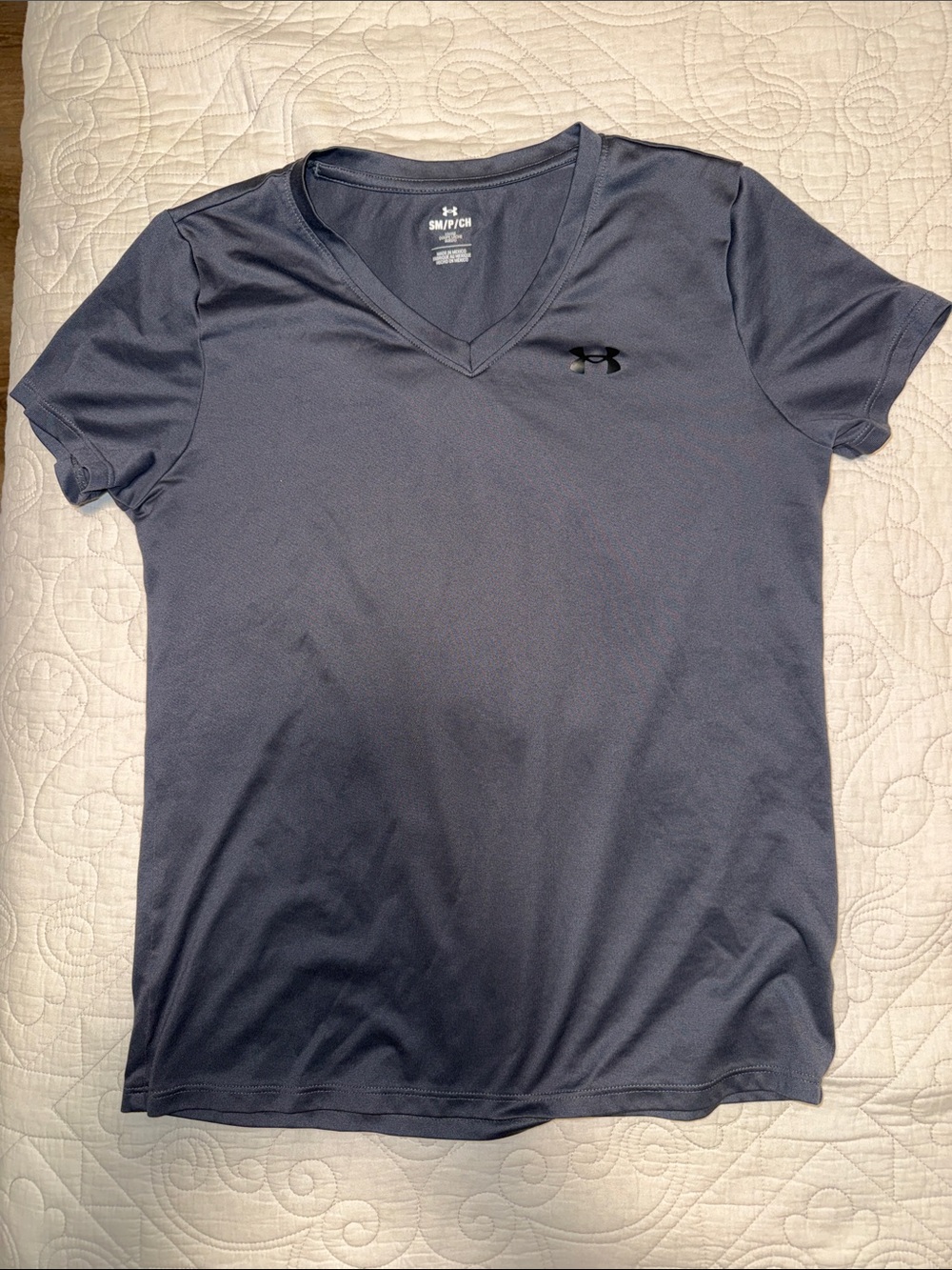 Under Armour Women's Short-Sleeve V-Neck Tee Gray